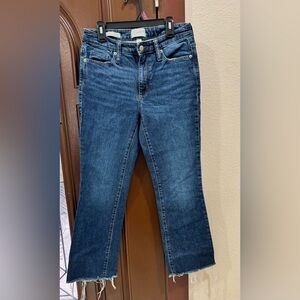 Universal Thread Indigo Bootcut Jeans with Raw Hem